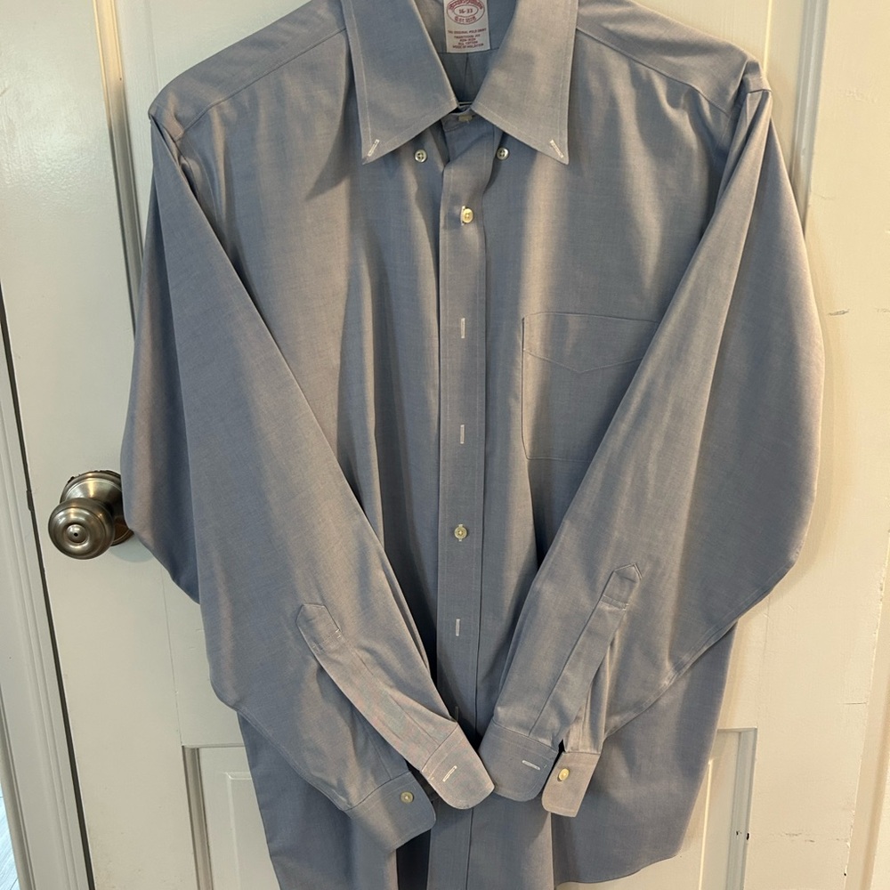 Brooks Brothers Blue Dress Shirt Timeless Professional Design